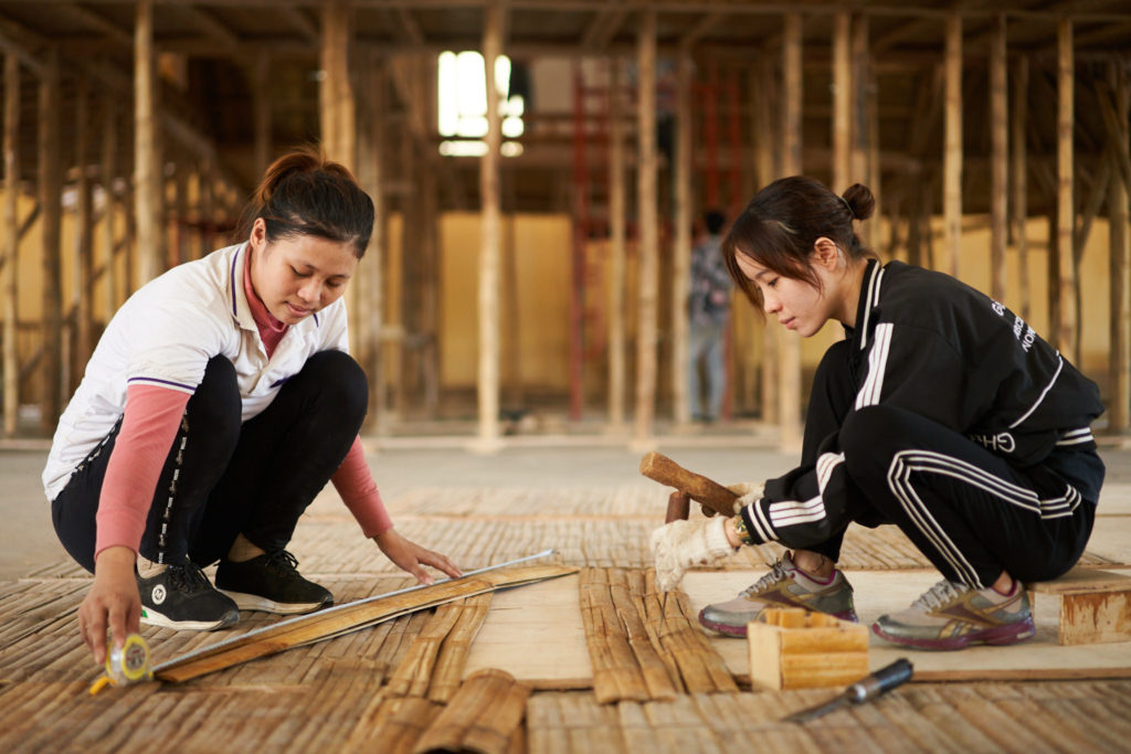 Workshop scene from the Bamboo Living photography library shoot