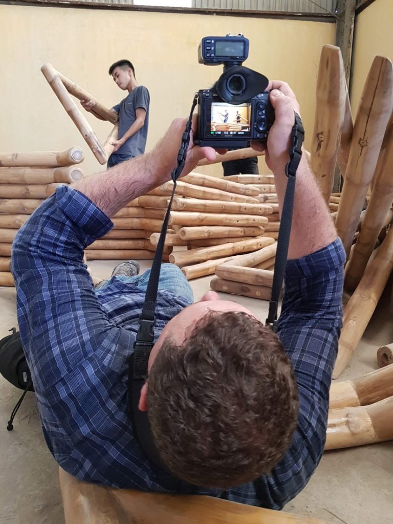 Behind the scenes with the crew at the bamboo facility