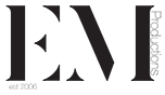 Logo for EM Productions video production and photography in Vietnam, Singapore, Seoul, Shanghai, Cambodia, Tokyo and Laos